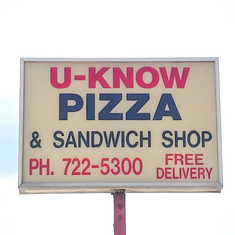 Welcome to U-Know Pizza & Sandwich Shop! 